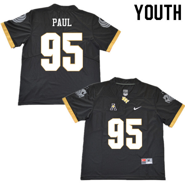 Youth #95 Tyler Paul UCF Knights College Football Jerseys Sale-Black